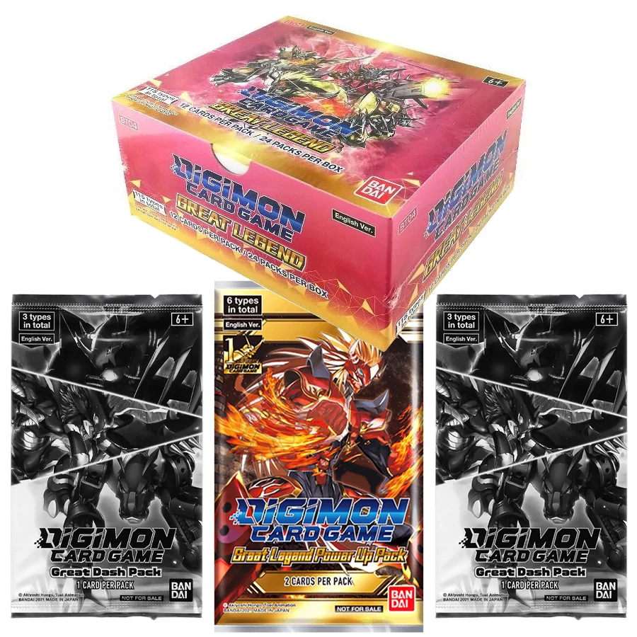 Bandai Digimon TCG: Great Legends Booster Box With Dash Packs And Powerup Pack 3 Bandai Digimon TCG: Great Legends Booster Box With Dash Packs And Powerup Pack